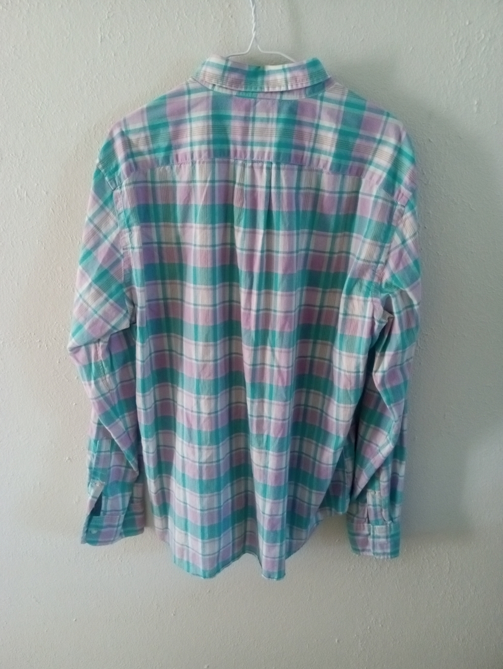 J. CREW Pastel Plaid Softest Cotton Button Down Men's Shirt | L - Picture 6 of 7